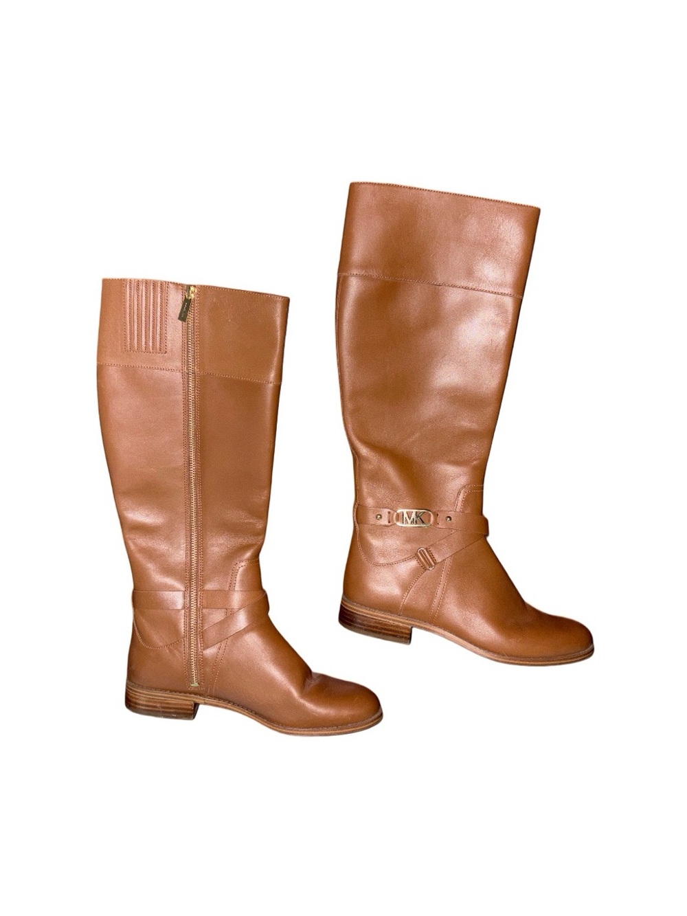 Michael Kors Kincaid Luggage Brown Riding Boots - Picture 1 of 7